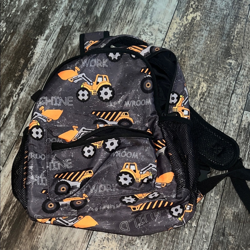 Kids Construction Theme Backpack